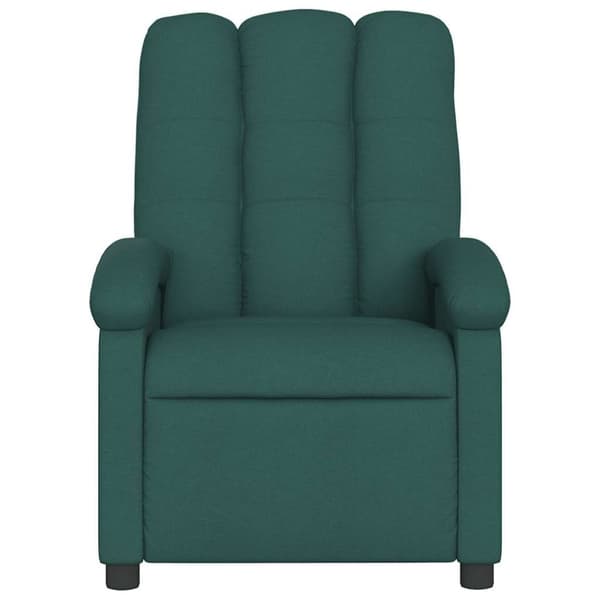vidaXL Massagefåtölj mörkgrön tyg