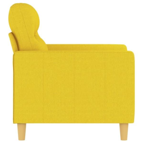 vidaXL Fåtölj ljusgul 60 cm tyg