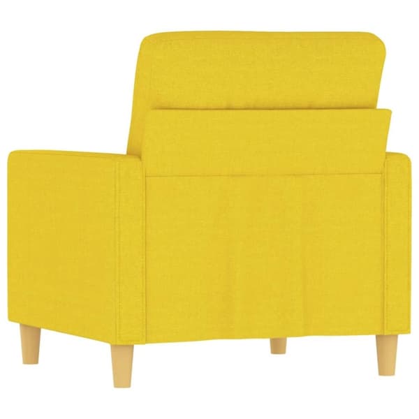 vidaXL Fåtölj ljusgul 60 cm tyg