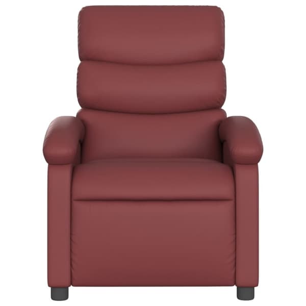 vidaXL Massagefåtölj vinröd konstläder