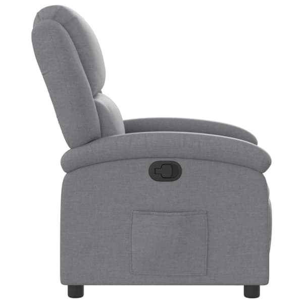 vidaXL Reclinerfåtölj ljusgrå tyg