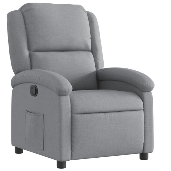 vidaXL Reclinerfåtölj ljusgrå tyg