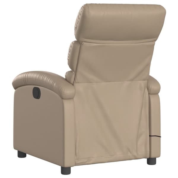 vidaXL Massagefåtölj cappuccino konstläder