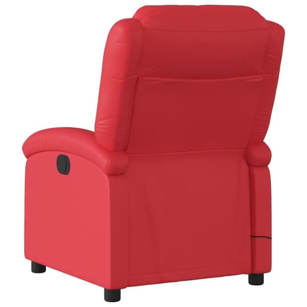 vidaXL Massagefåtölj röd konstläder