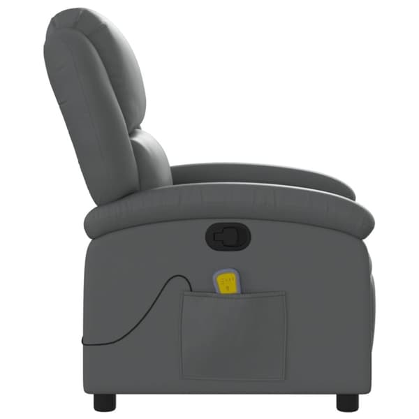 vidaXL Massagefåtölj grå konstläder