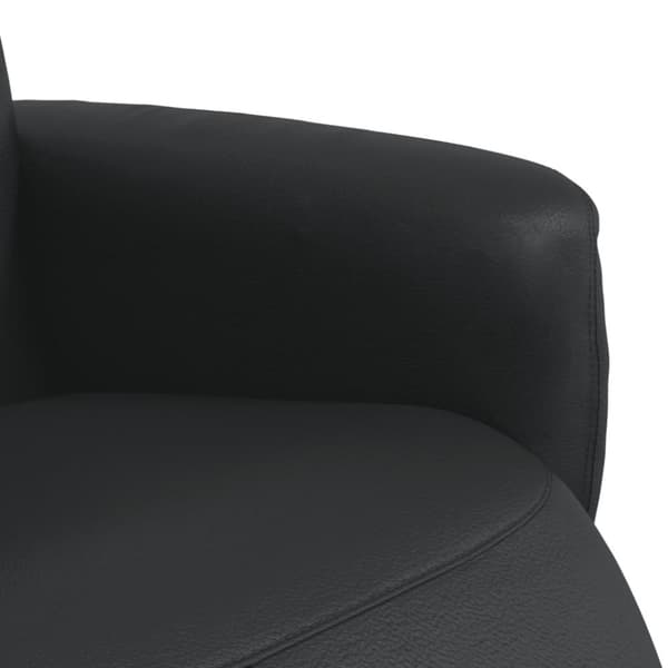 vidaXL Reclinerfåtölj med fotstöd svart konstläder