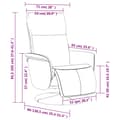 Miniatyrbild 8 av 9: vidaXL Reclinerfåtölj med fotstöd svart konstläder