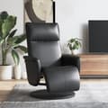 Miniatyrbild 9 av 9: vidaXL Reclinerfåtölj med fotstöd svart konstläder
