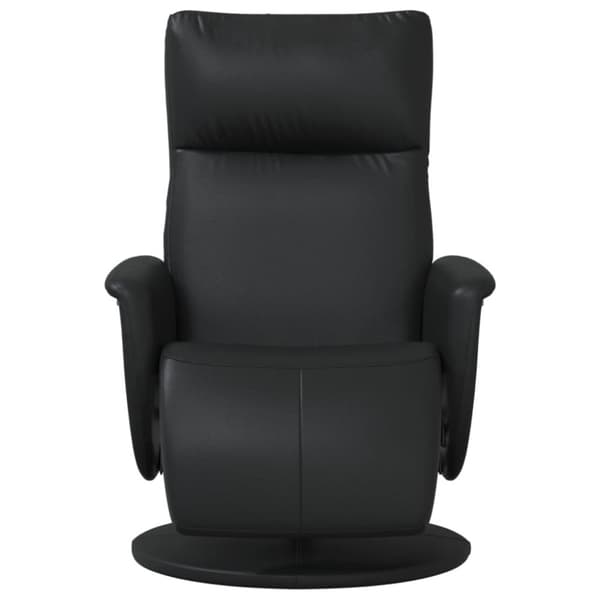 vidaXL Reclinerfåtölj med fotstöd svart konstläder