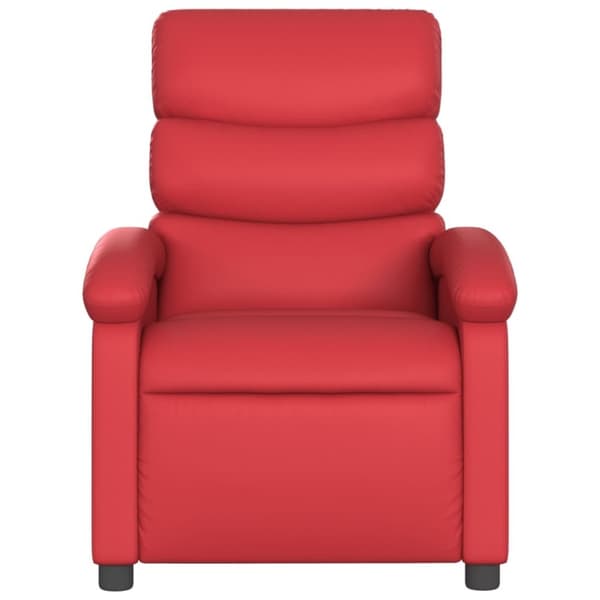 vidaXL Reclinerfåtölj röd konstläder