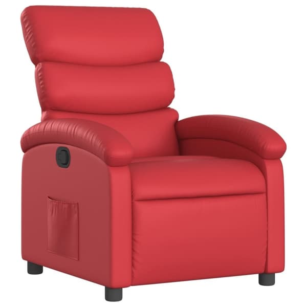 vidaXL Reclinerfåtölj röd konstläder