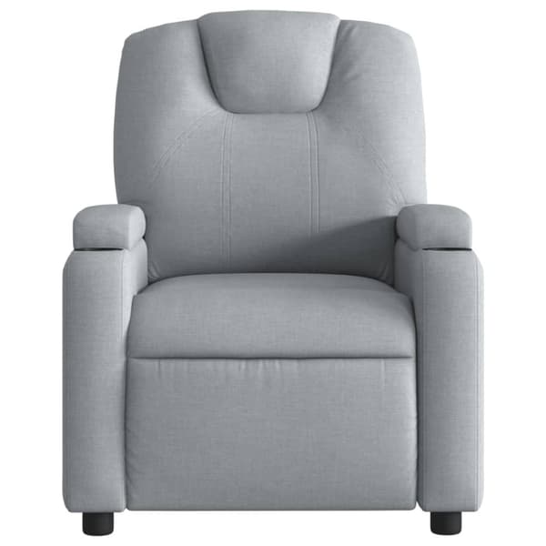 vidaXL Reclinerfåtölj ljusgrå tyg