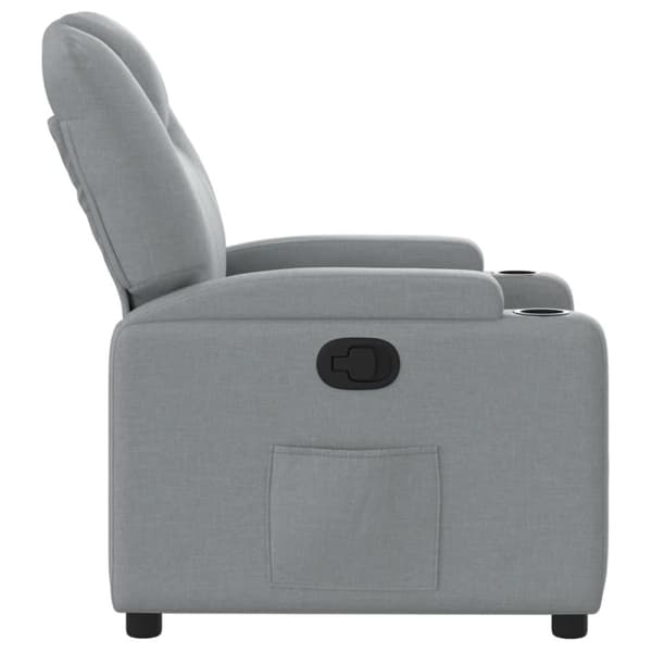 vidaXL Reclinerfåtölj ljusgrå tyg
