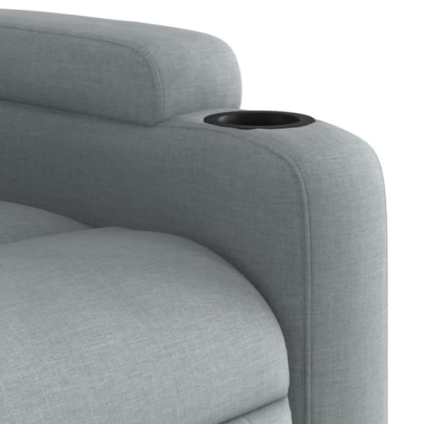 vidaXL Reclinerfåtölj ljusgrå tyg