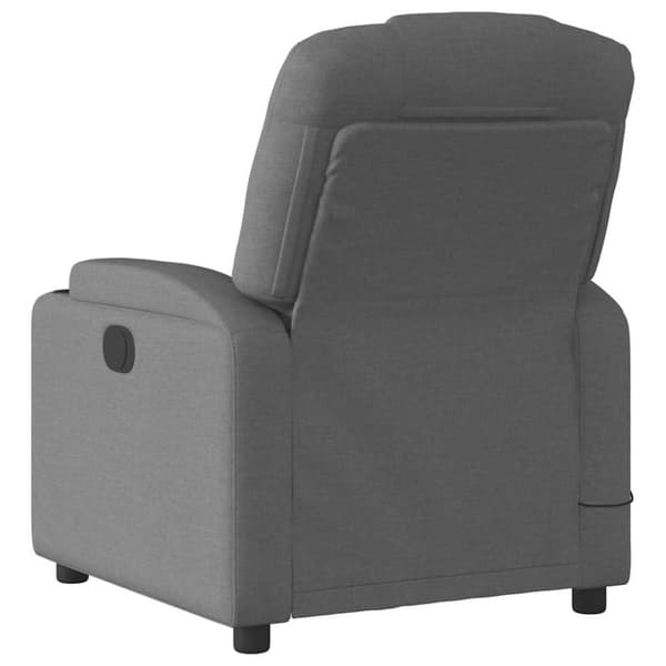 vidaXL Massagefåtölj mörkgrå tyg