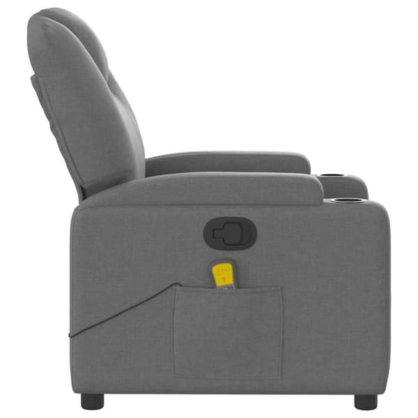 vidaXL massagestol stof mørkegrå