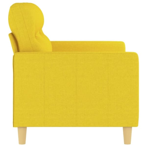vidaXL 2-sitssoffa ljusggul 120 cm tyg