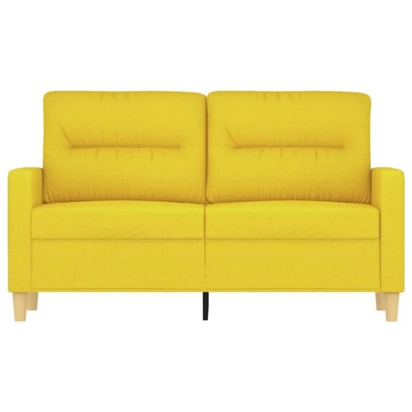 vidaXL 2-sitssoffa ljusggul 120 cm tyg