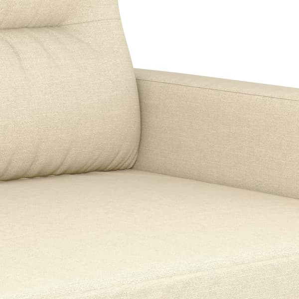 vidaXL sofasæt 2 dele med puder stof cremefarvet