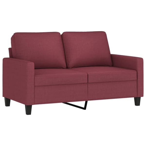 vidaXL sofasæt 2 dele med hynder stof vinrød