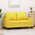 Miniatyrbillede 8 af 8: vidaXL 2-personers sofa 120 cm stof lysegul