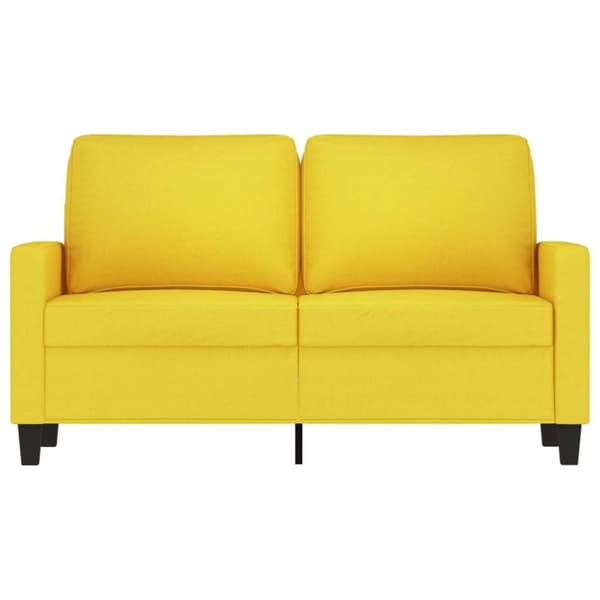 vidaXL 2-personers sofa 120 cm stof lysegul