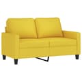 Miniatyrbillede 1 af 8: vidaXL 2-personers sofa 120 cm stof lysegul