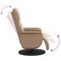 Miniatyrbild 5 av 11: vidaXL Massagefåtölj med fotstöd cappuccino konstläder