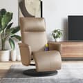 Miniatyrbild 11 av 11: vidaXL Massagefåtölj med fotstöd cappuccino konstläder
