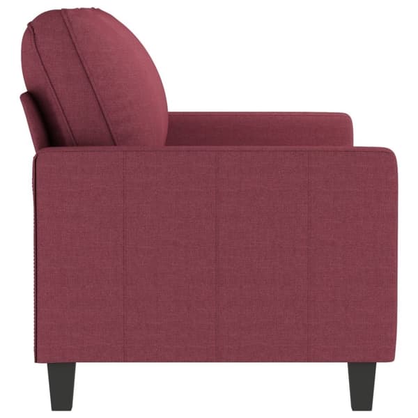 vidaXL 2-sitssoffa vinröd 140 cm tyg