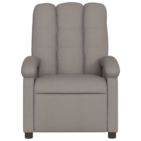 vidaXL Massagefåtölj taupe tyg