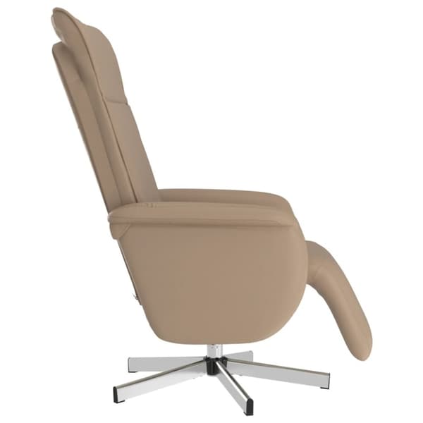 vidaXL Reclinerfåtölj med fotstöd cappuccino konstläder
