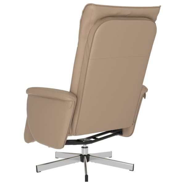 vidaXL Reclinerfåtölj med fotstöd cappuccino konstläder
