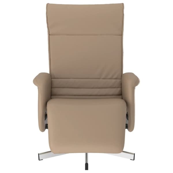 vidaXL Reclinerfåtölj med fotstöd cappuccino konstläder