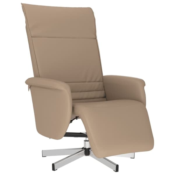 vidaXL Reclinerfåtölj med fotstöd cappuccino konstläder