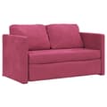 Miniatyrbillede 5 af 11: vidaXL 2-i-1 sovesofa 122x204x55 cm velour vinrød