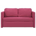 Miniatyrbillede 6 af 11: vidaXL 2-i-1 sovesofa 122x204x55 cm velour vinrød