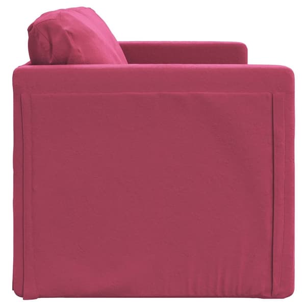 vidaXL 2-i-1 sovesofa 122x204x55 cm velour vinrød