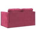 Miniatyrbillede 8 af 11: vidaXL 2-i-1 sovesofa 122x204x55 cm velour vinrød