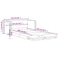 Miniatyrbillede 11 af 11: vidaXL 2-i-1 sovesofa 122x204x55 cm velour vinrød