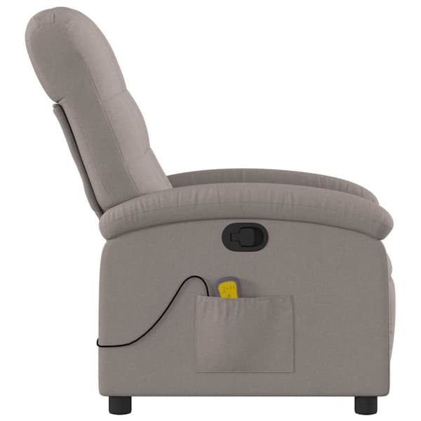 vidaXL massagestol stof gråbrun