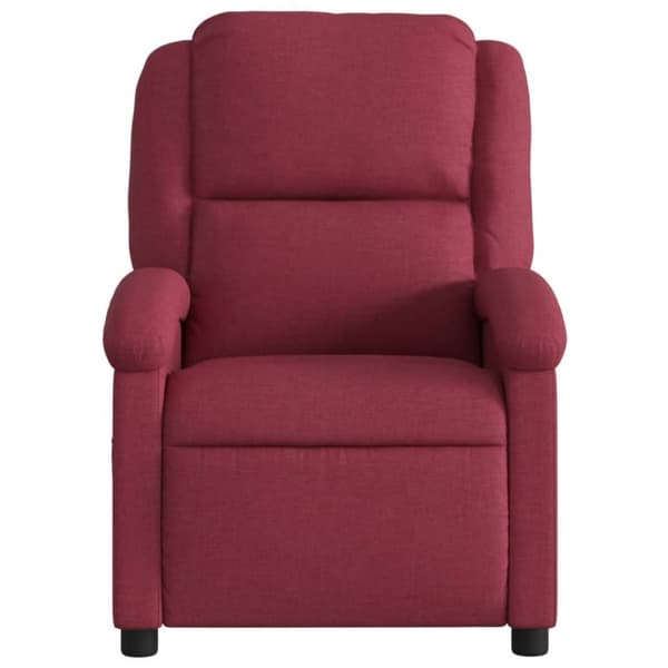 vidaXL Massagefåtölj vinröd tyg
