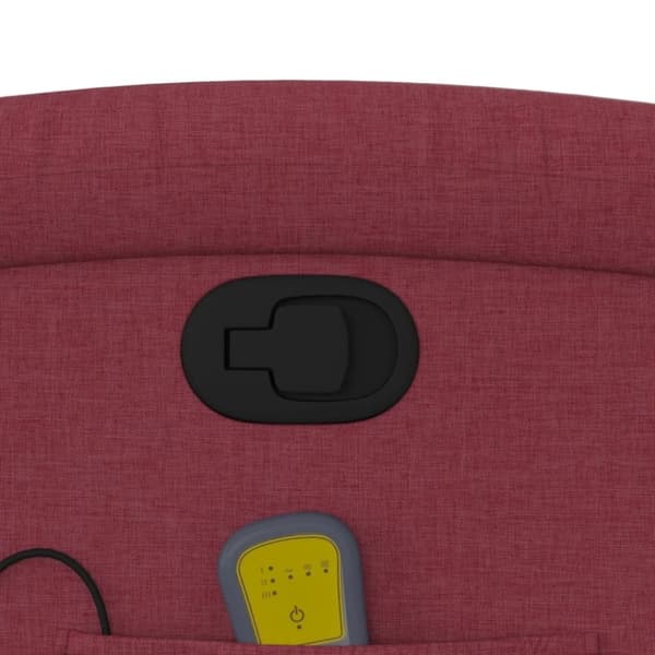 vidaXL Massagefåtölj vinröd tyg
