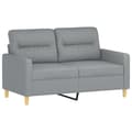 Miniatyrbillede 3 af 11: vidaXL sofasæt 3 dele med puder stof lysegrå
