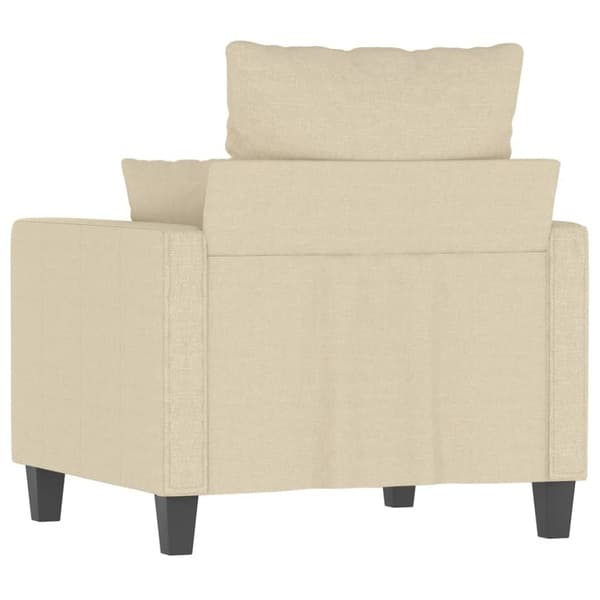 vidaXL lænestol 60 cm stof cremefarvet