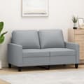 Miniatyrbillede 8 af 8: vidaXL 2-personers sofa 120 cm stof lysegrå