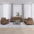 Miniatyrbillede 2 af 8: vidaXL sofasæt 3 dele med hynder stof brun