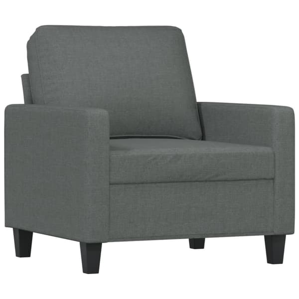 vidaXL sofasæt 3 dele med hynder stof mørkegrå