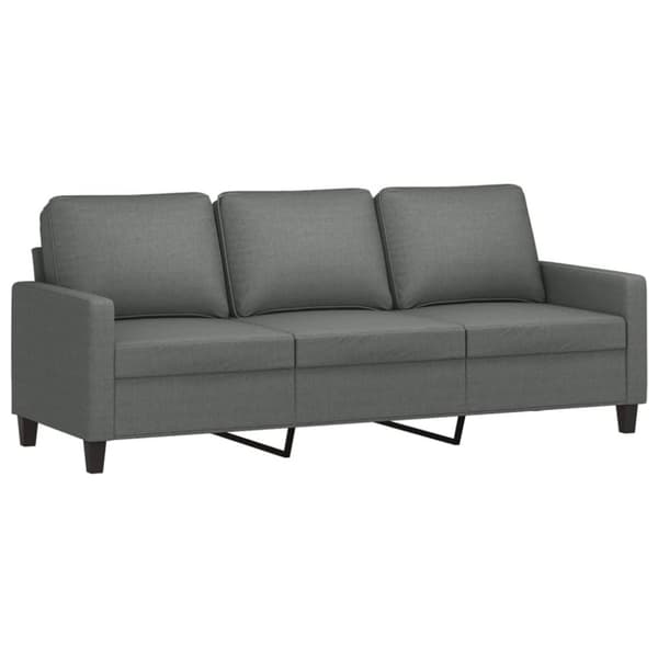 vidaXL sofasæt 3 dele med hynder stof mørkegrå