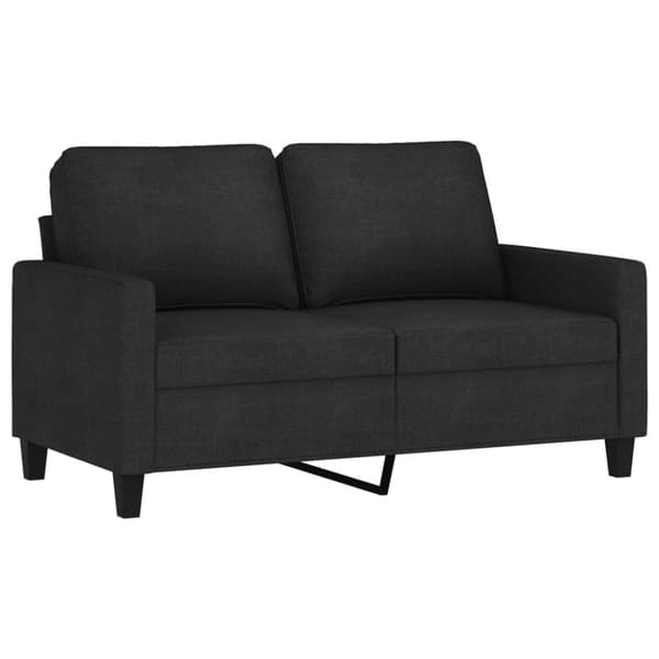 vidaXL 2-sitssoffa ljusgrå Svart 120 cm tyg